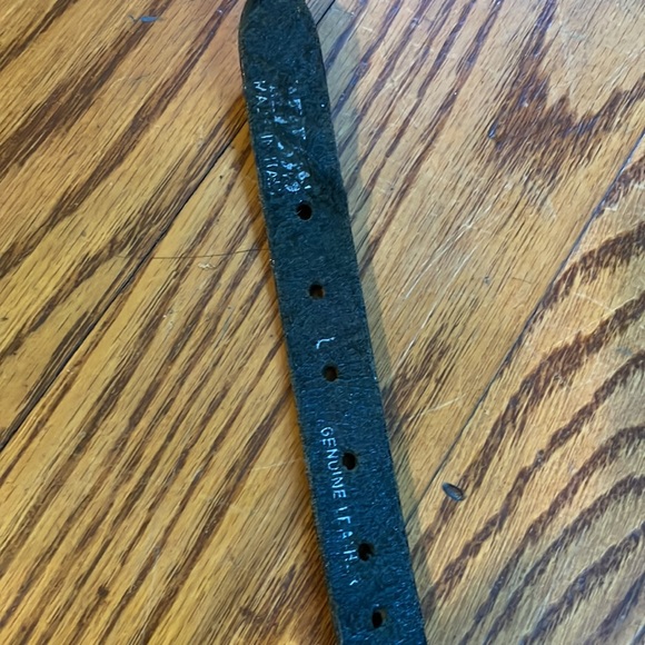 Vintage Milos Italy Coin Leather Belt Large EUC Link Black/Gold/Silver - Picture 5 of 10